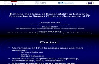 Presentation INCOM 09 - Refining the Notion of Responsibility in Enterprise Engineering to Support Corporate Governance of IT
