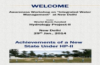 Achievement of New State Under HP-2 - Himachal Pradesh in Integrated Water Management