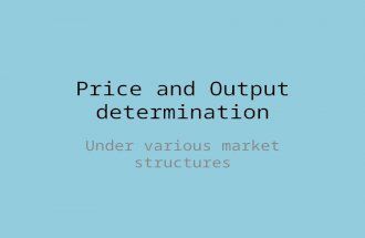 Price and Output Determination