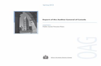 2014 Spring Report of the Auditor General of Canada: Chapter 1—Public Sector Pension Plans