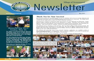 Streamwood Village Newsletter, May 2014