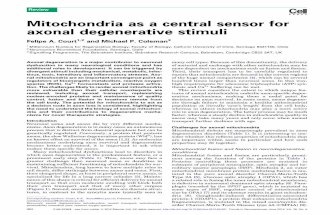 Mitochondria as a Central Sensor for Axonal Degenerative Stimuli