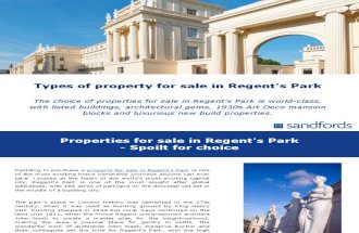 Regents Park Property Types