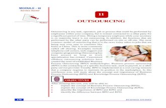 Chapter 11 outsourcing. BPO business processing outsourcing