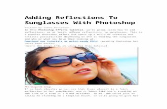 Adding Reflections to Sunglasses With Photoshop