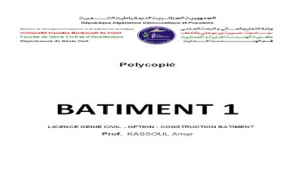 Polycopie BATIMENT-1 Master Genie Civil Kassoul