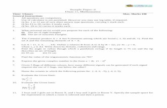 CBSE Class 11 Mathematics Sample Paper-07 (Solved)