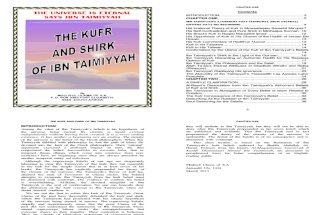 The Kufr and Shirk of Ibn Taymiyyah