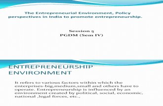 Session 5 Entrepreneurial Environment