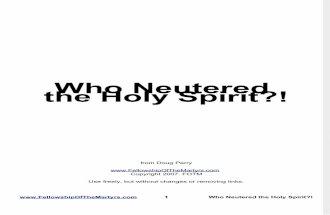 Who Neutered the Holy Spirit