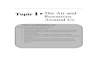 Topic 1 the Air and Resources Around Us