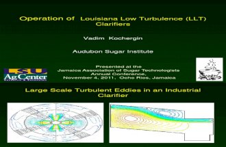 Operation of Louisiana Low Turbulence (LLT) Clarifiers