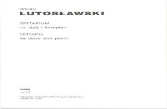 Lutoslawski, Witold - Epitaph