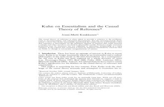 Kuukkanen - Kuhn on Essentialism and the Causal Theory of Reference