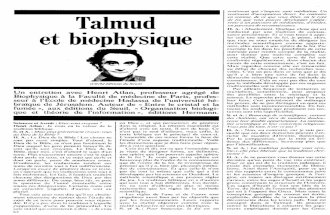 Henri Atlan - Talmud Et Biophysique