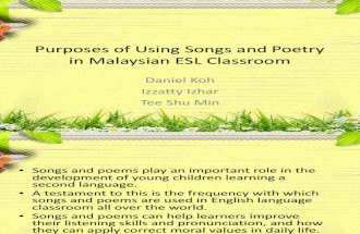 Purposes of Using Songs and Poetry in Malaysian