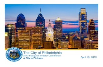 Philadelphia Investors Conference: Corporate Sponsor List + "A City in Pictures"