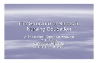 The Structure of Stress in Nursing Education