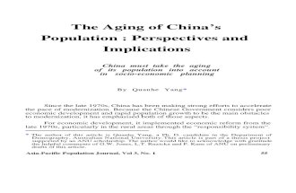 The Aging of China's Population-Perspectives and Implications