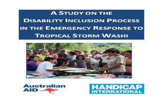 A Study on the Disability Inclusion Process in the Emergency Response to Tropical Storm Washi