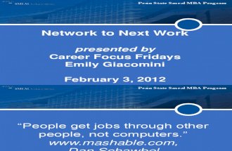 Network to Next Work 2-3-12