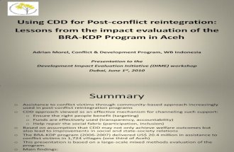 Morel-2010-Using CDD for Post-Conflict Reintegration ~ BRA-KDP Program in Aceh