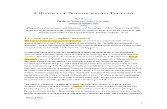 Bostrom - History of Transhumanist Thought