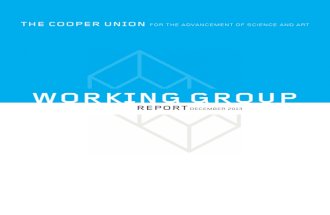 The Cooper Union Working Group Report