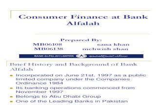consumer finance at Bank Alfalah.ppt