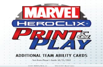 Heroclix - Additional Team Abilities - Marvel