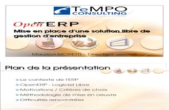 Presentation OpenERP RMLL