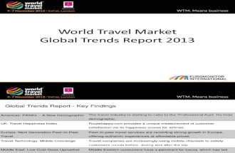 World Travel Market Global Trends Report 2013