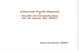 Stock Audit Report