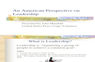 An American Perspective on Leadership