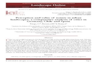 Perception and value of nature in urban  landscapes: a comparative analysis of cities in Germany, Chile and Spain