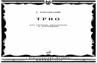 Babadzhanian, Arno - Trio Violin, Cello & Piano (1952) Score