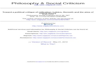Philosophy Social Criticism 2010