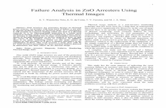 Failure Analysis in ZnO Arresters Using