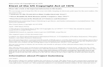 The United States Copyright Act of 1976