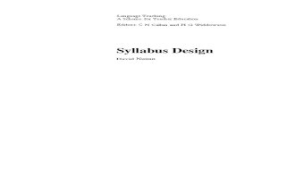 David Nunan - Syllabus Design