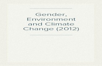 Gender, Environment and Climate Change (2012)