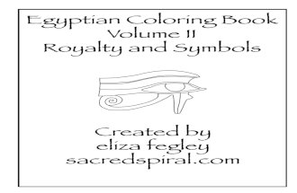 Egyptian Coloring Book Royalty and Symbols