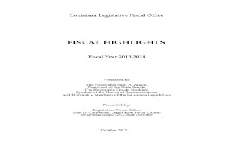 FY 13-14 Fiscal Highlights