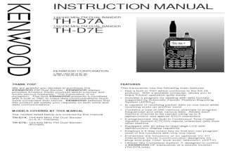 Instruction Manual Kenwood Th-d7-English