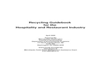 Recycling Guidebook for the Hospitality and Restaurant Industry