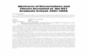 Ust Theses Abstract 2007-2008