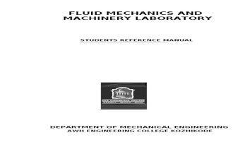 Fluid Mechanics and Machinery Laboratory