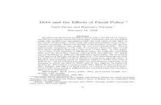 Debt and the Eﬀects of Fiscal Policy