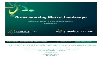 Massolution NYC 2013: Crowdsourcing Landscape