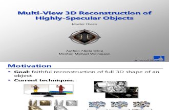 Multi-View 3D Reconstruction of Specular Objects and Normal Field Integration